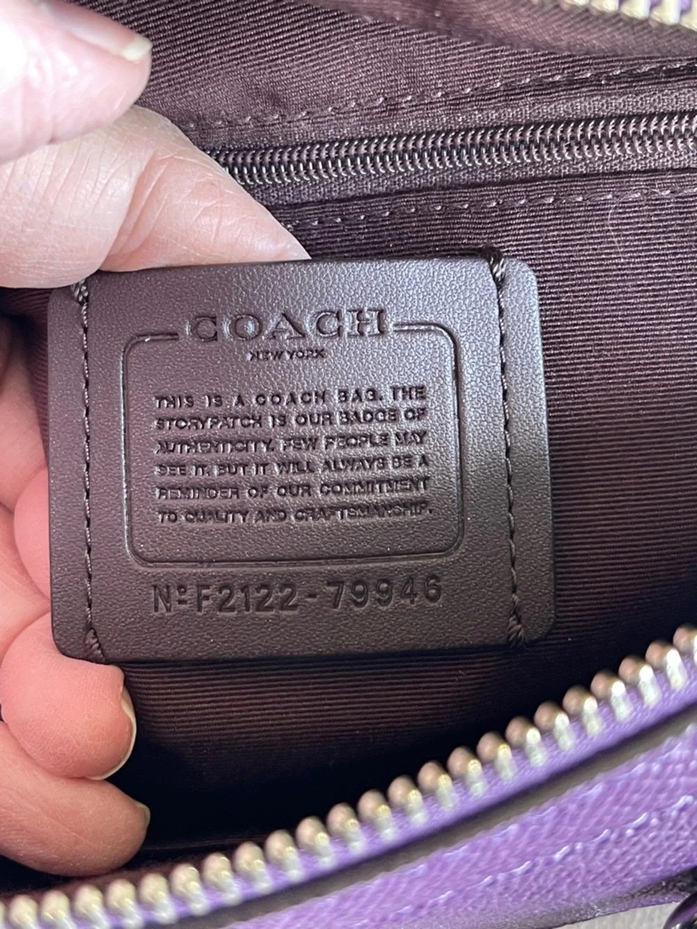 COACH Rowan Satchel Bag with Silver Heart Charm - Picture 8 of 8